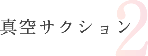 2つ目のポイントは、真空サクション