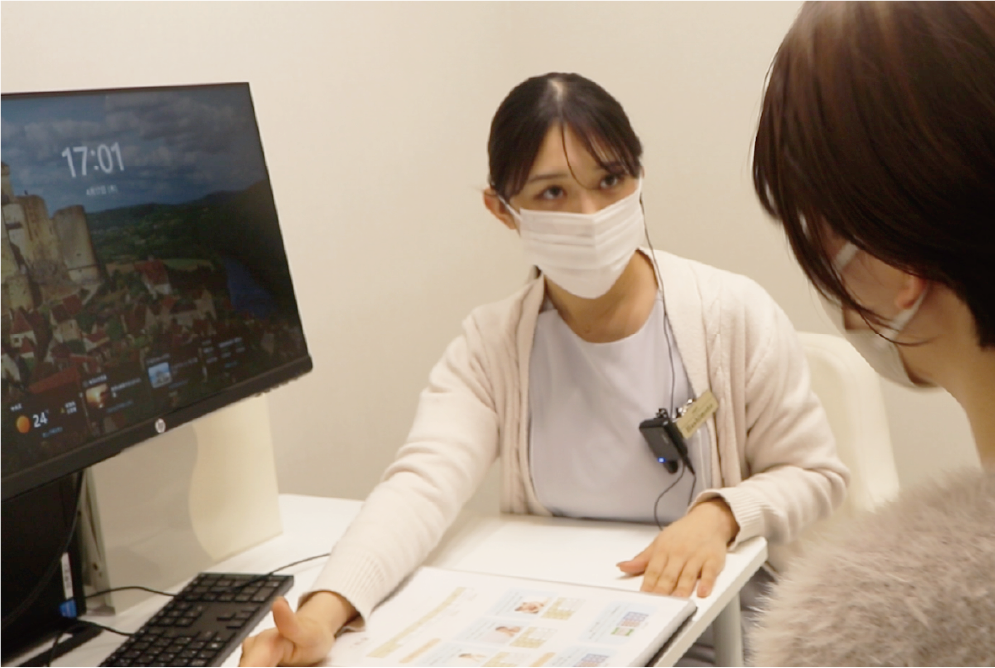 肌診断が終わったら、カウンセリング!